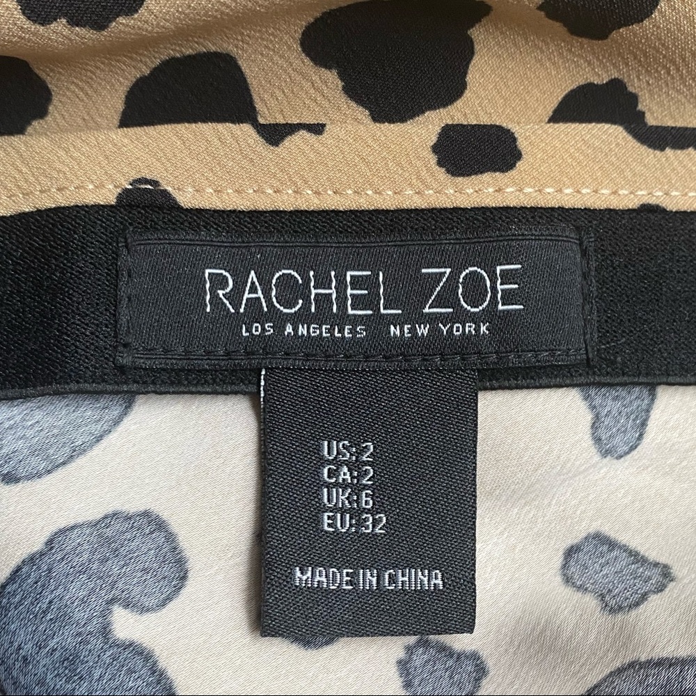 2 Rachel Zoe Skirt Midi Leopard Animal TRENDING - Picture 5 of 5